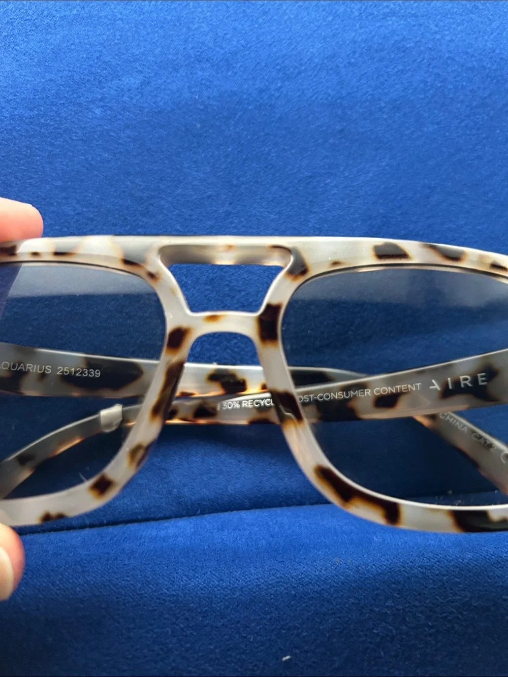 Aire Aquarius Cookie Tort Smoke Tint Aviator Sunglasses